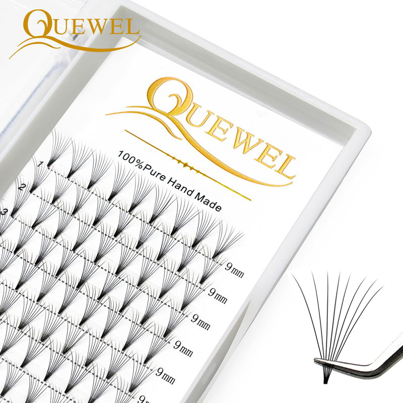 Eyelash Extension C Curl - Quewel Hazır Fanlar Kirpikler 8D/6D/5D/4D/3D Hacim