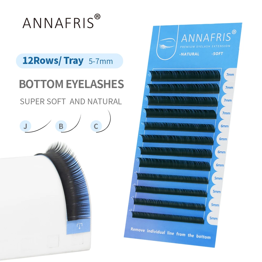 Eyelash Extension C Curl - ANNAFRIS Alt Kirpikler 5-7mm Mix Bireysel