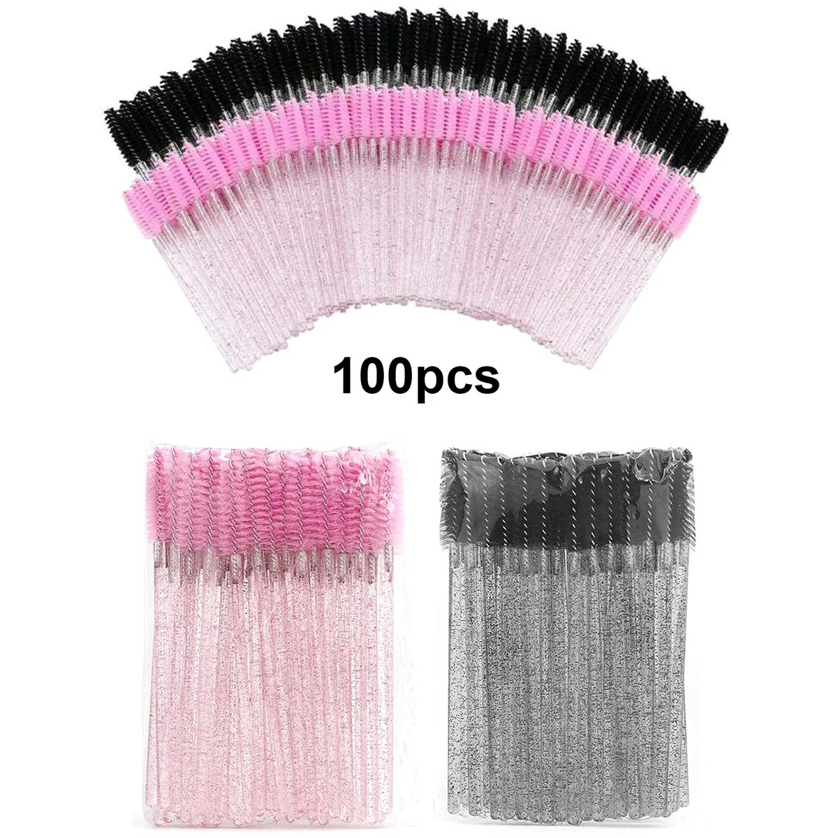 Eyelash Extension For Beginners - Toptan 100 ADET Maskara Spoolies Tek