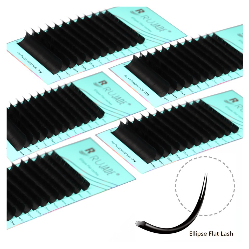 Eyelash Extension C Curl - RUJADE Elips Düz Kirpik Uzatma C/D/CC