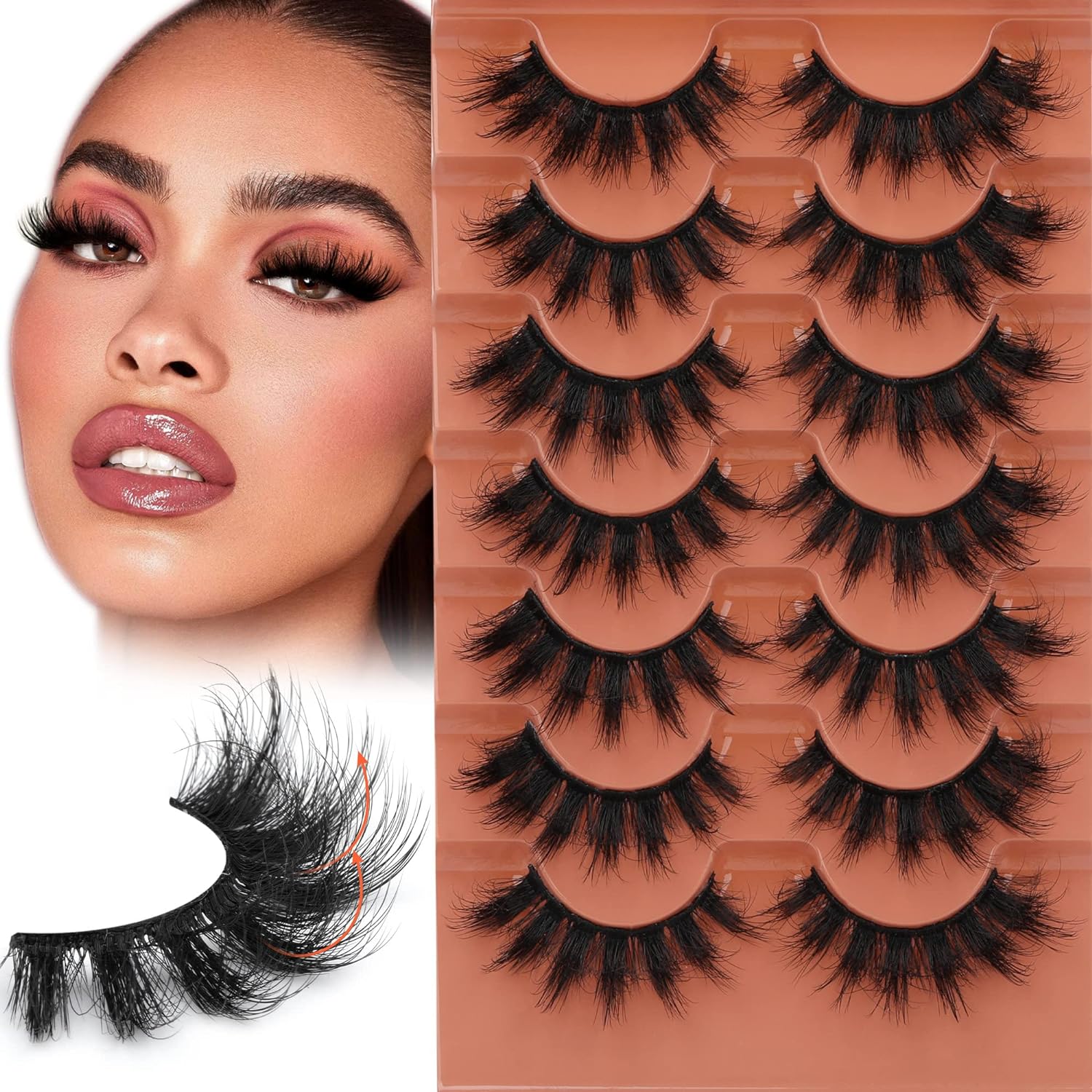 7 çift Kabarık Kirpikler 8D Ya - Eyelash Extension Cat Eye incelemesi ve fiyatı