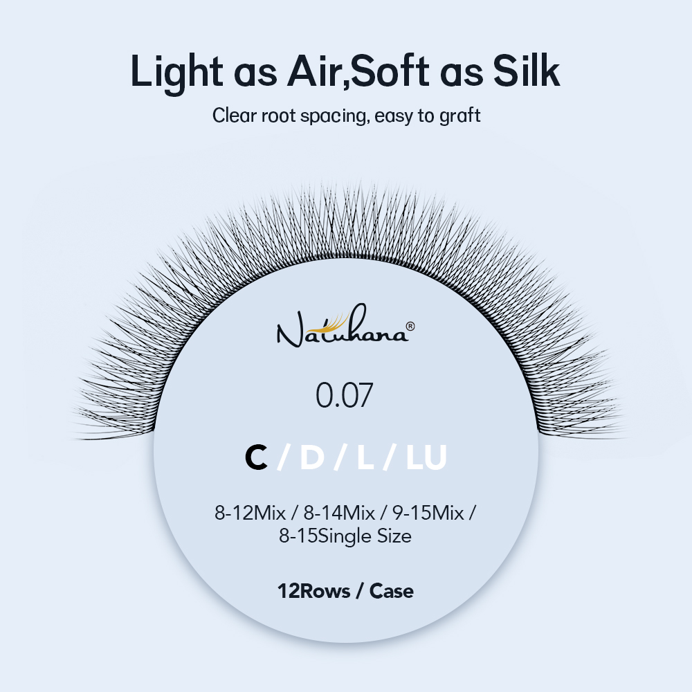NATUHANA Tek Uçlu 2D YY Kirpik - Eyelash Extension C Curl incelemesi ve fiyatı